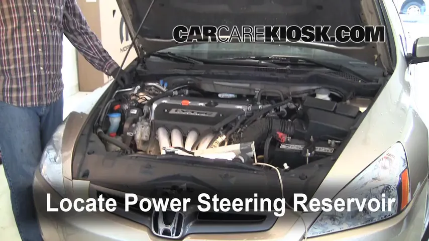 2004 Honda Accord EX 2.4L 4 Cyl. Sedan (4 Door) Power Steering Fluid Check Fluid Level